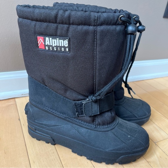 Alpine Design Black Men’s Black Waterproof Insulated Snow Boots Size 8 - Picture 2 of 9